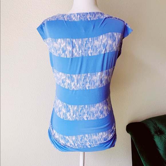 Michael Kors Striped Shoulder Zipper Top - Picture 2 of 4